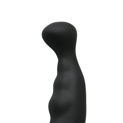 Black Silicone Anal Plug Vibrator with Cock Ring