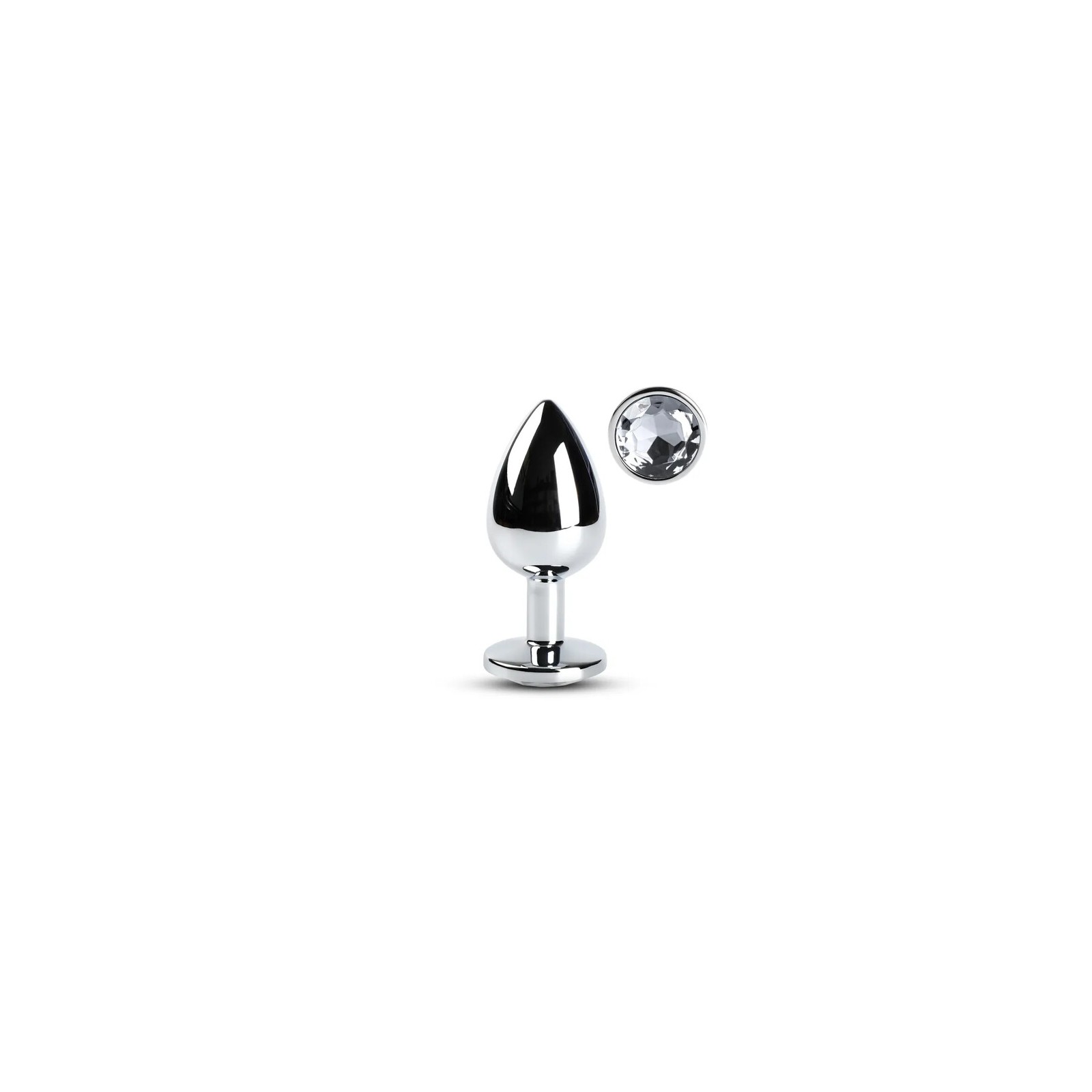 Large Metal Anal Plug With Elegant Crystal for Sensual Pleasure