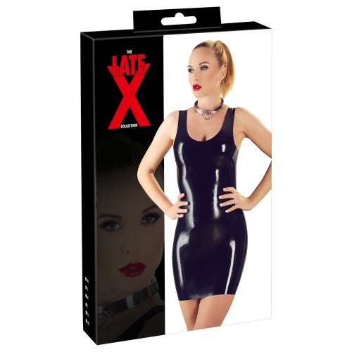 Seductive Black Latex Mini Dress for Adults