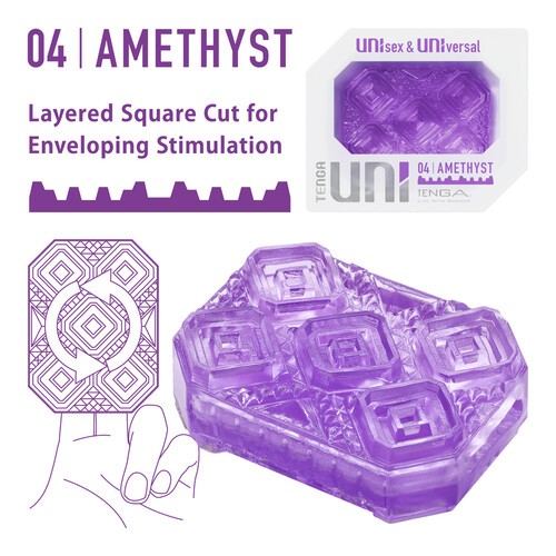 Masturbador Sleeve Amethyst Tenga UNI para Placer Unisex