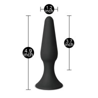 Medium Classic Black Silicone Butt Plug