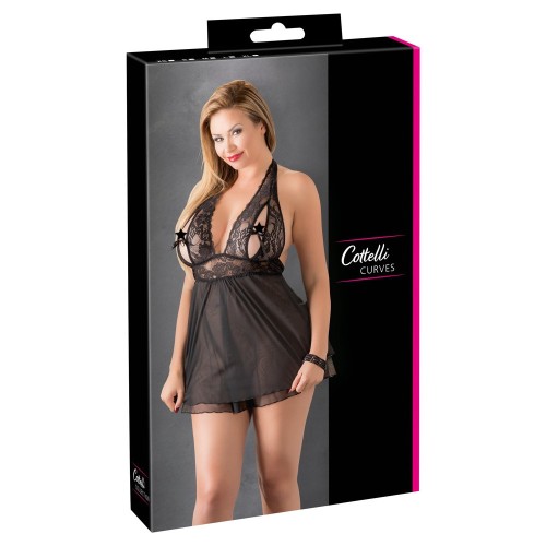 Babydoll con Cuello Halter Plus Size - Ropa Íntima Elegante