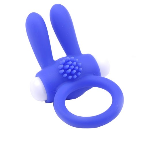 Anillo para el Pene con Orejas de Conejo Azul