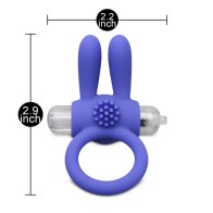 Cock Ring With Rabbit Ears Blue