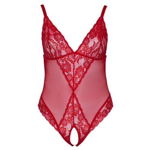 Cuerpo Crotchless Rojo Cottelli Curves XXL para Seducción Sensual