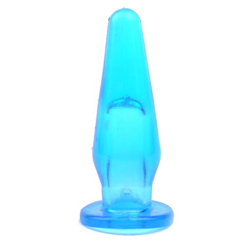 Mini Plug Anal Con Agujero Para Dedo Azul