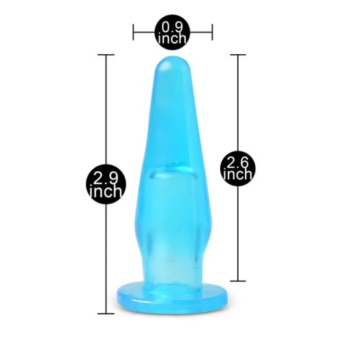 Mini Plug Anal Con Agujero Para Dedo Azul