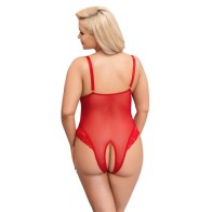 Cottelli Curves Crotchless Body Red X Large