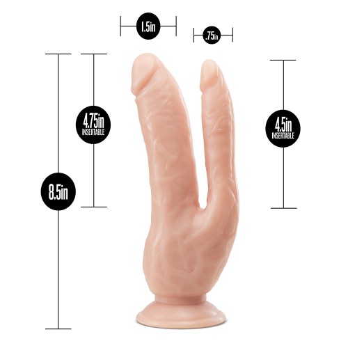 Dildo Doble Penetrante de 8 Pulgadas con Ventosa Dr. Skin