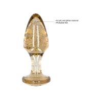 Ouch Golden Glitter Acrylic Butt Plug Set Pleasure Exploration