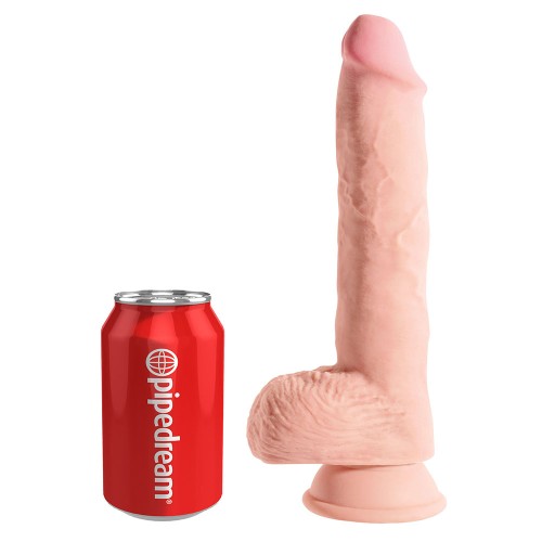 King Cock Plus 10 Pulgadas Cock Triple Densidad con Testículos para Placer Definitivo