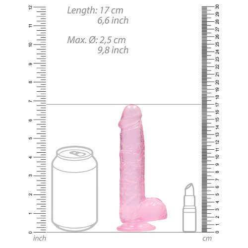 Dildo Realista Rosa RealRock de 6 Pulgadas para Placer Realista