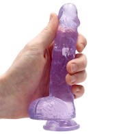 Dildo RealRock de 6 Pulgadas Transparente para Placer Realista