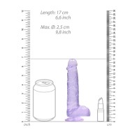 Dildo RealRock de 6 Pulgadas Transparente para Placer Realista