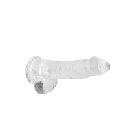 Dildo Transparente Realista RealRock de 6 Pulgadas