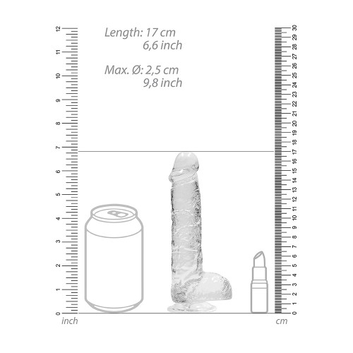 Dildo Transparente Realista RealRock de 6 Pulgadas