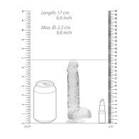 Dildo Transparente Realista RealRock de 6 Pulgadas