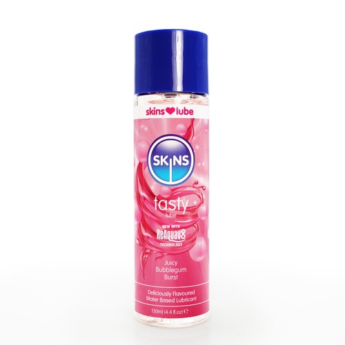 Skins Juicy Bubblegum Blast Water-Based Lubricant 130ml for Exciting Intimacy