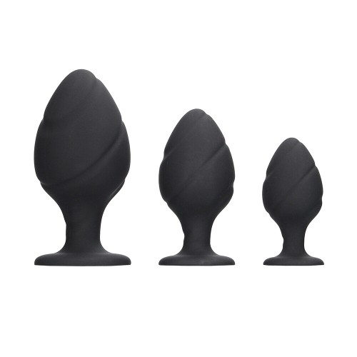 Ouch Silicone Swirled Butt Plug Set