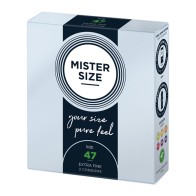 Condones Mister Size 47mm Your Size Pure Feel 3 Pack