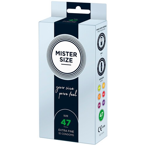 Mister Size Condones 47mm Puro Placer 10 Piezas