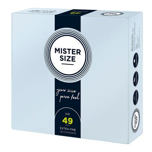 Condones Mister Size 49mm Your Size Pure Feel 36 Pack