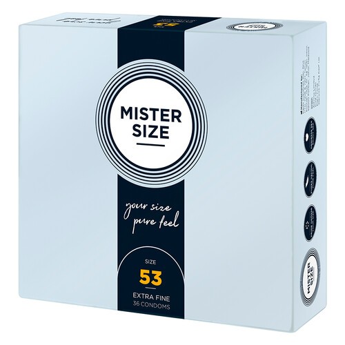 Mister Size 53mm Pure Feel Condoms 36 Pack