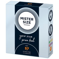 Condones Mister Size 57mm Your Size Paquete