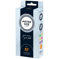 Condones Mister Size 57mm para aumentar la sensación