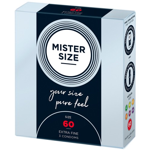 Preservativos Mister Size 60mm Your Size Pack de 3