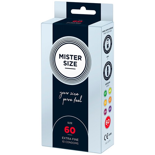 Condones MISTER SIZE 60mm Su Tamaño Paquete de 10