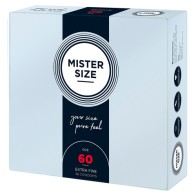 Condones Mister Size 60mm Tu Tamaño Sensación Pura 36 Pack