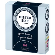 Condones Mister Size 64mm para Sensación Mejorada