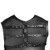 NEK Matte Look Shirt with Chest Harness Black Medium