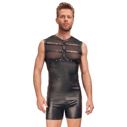 NEK Matte Look Shirt with Chest Harness - Bold Style