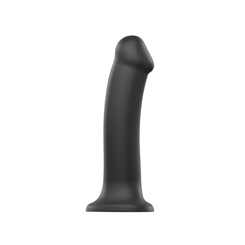 Strap On Me Silicone Dual Density Bendable Dildo Medium Black