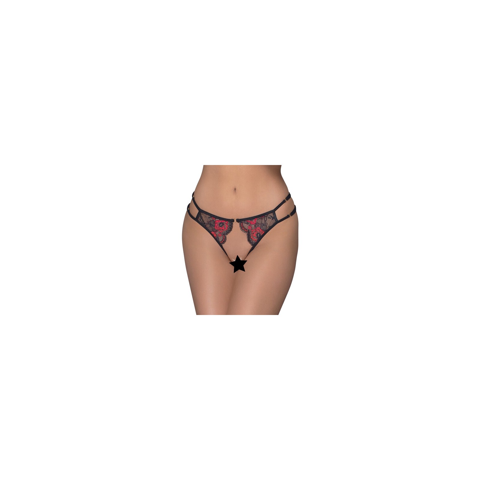 Cottelli Adjustable Lacey Crotchless Briefs for Seduction