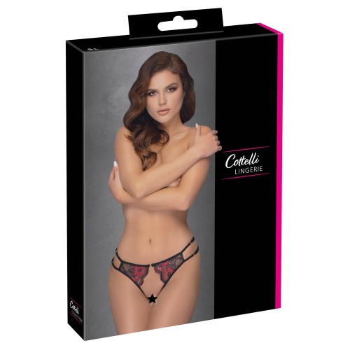 Cottelli Adjustable Lacey Crotchless Briefs for Seduction