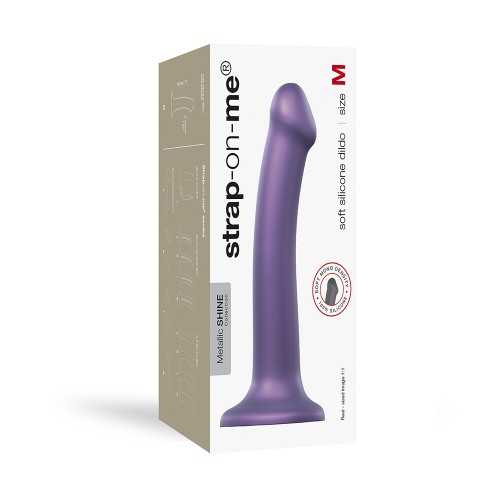 Strap On Me Mono Density Metallic Shine Dildo Medium Purple