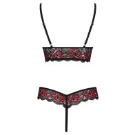 Cottelli Crotchless Body with Lace Seductive Lingerie