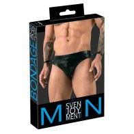 Jock Brief Svenjoyment con Esposas para Juegos de Bondage