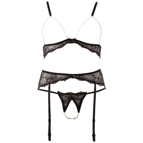 Abierta Fina Pearl Bra Suspender and String Small