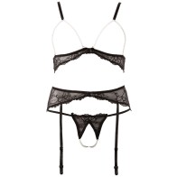 Abierta Fina Pearl Bra Suspender And String Medium