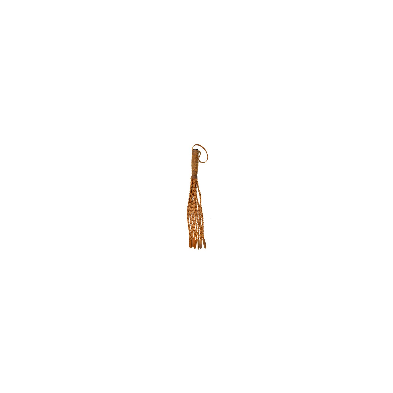 Medieval Braided Italian Leather Whip 15 Inch | Adult Toy