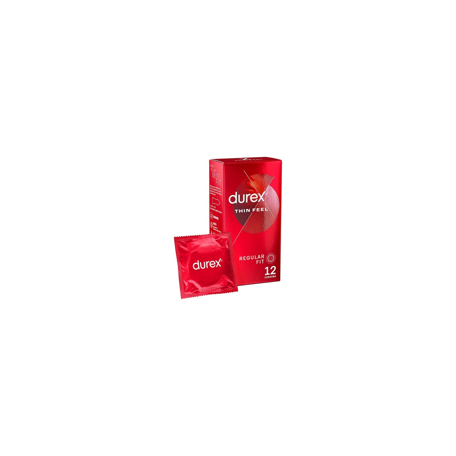 Condones Durex Thin Feel Ajuste Regular - Protección Estrecha