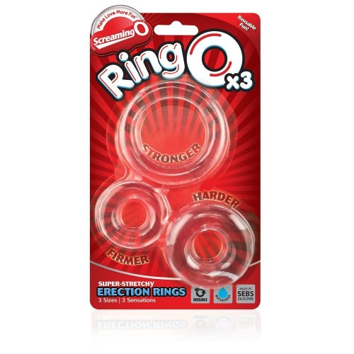 Screaming O Anillos Cock Ring Transparentes para Erecciones más Fuertes