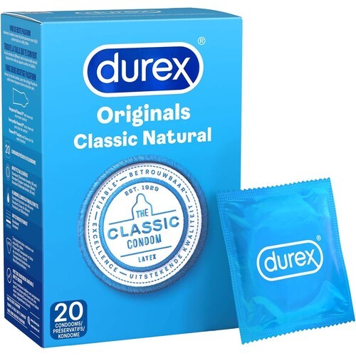 Condones Naturales Clásicos Durex 20 Pack