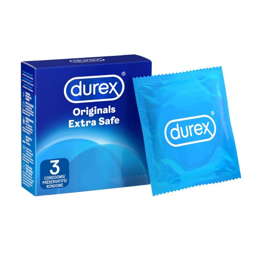 Condones Durex Extra Safe Talla Regular Pack de 3