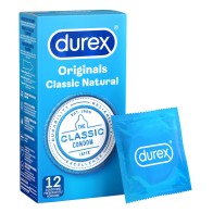 Condones Originales Clásicos Naturales Durex 12 Pack