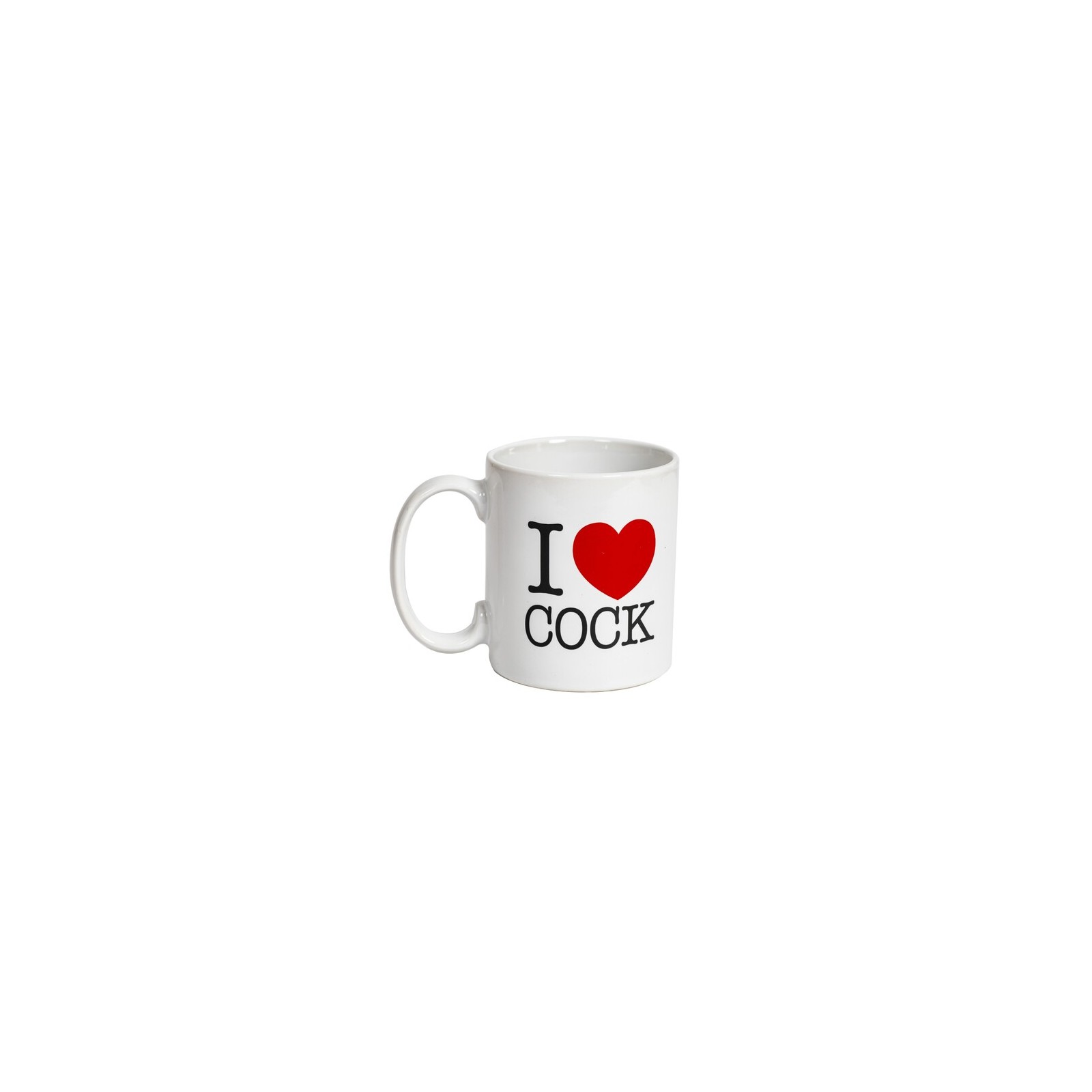 White I Love Cock Mug